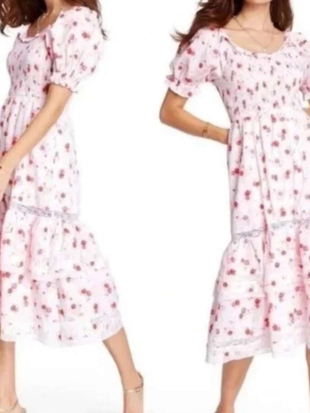 LOVE SHACK FANCY x Target Cosette Floral Dress M Puff Sleeves